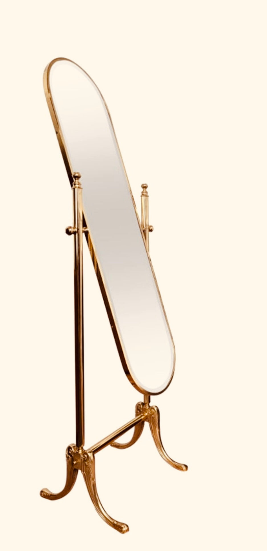 Sold Out - Vintage Gilt Edge Floor Standing Cheval Mirror